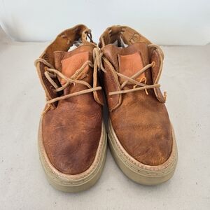 Men's Brown Leather Chukka Boots - Casual Lace-Up Comfort